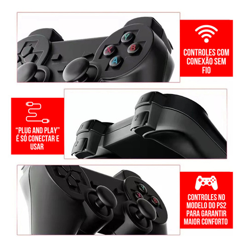 Adaptador Video Game 2 Controles 4k Hdmi Stick +20mil Jogos