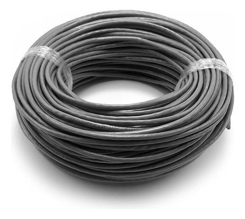 Rollo 100m Cable Utp Cat5e Cca Gris Para Interior Saxxon