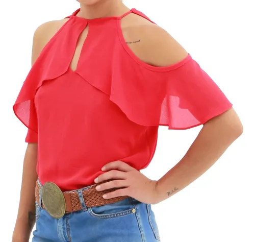 Blusa Studio F Boleros Escote Hombros Y Espalda Talla Xs s m