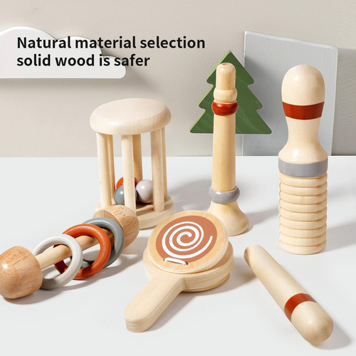 Juguetes De Madera Para Bebés, Sonajeros De Madera,