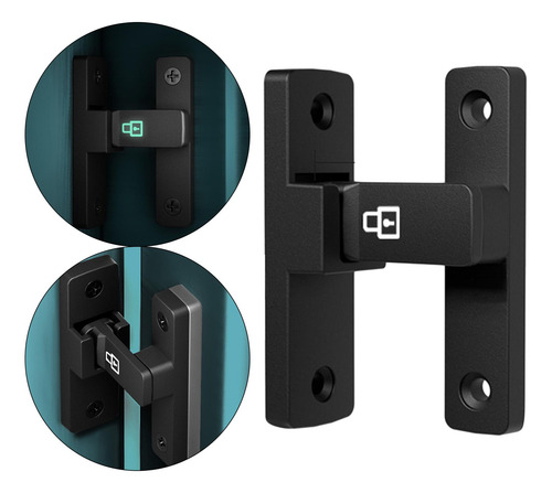 2 Cerradura De Puerta De Seguridad De Metal Con Negro