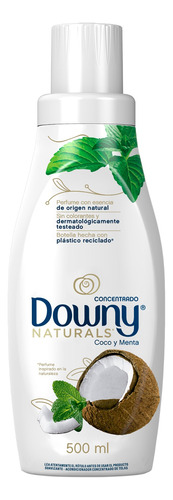 Suavizante Downy Naturals Coco y menta en botella 500 ml