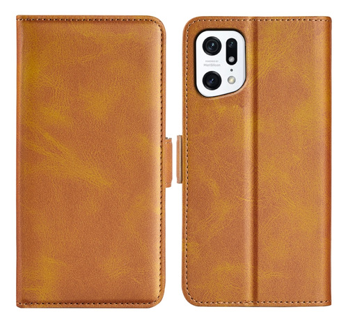 Funda De Cuero Con Hebilla Magnética De Doble Cara Para Oppo