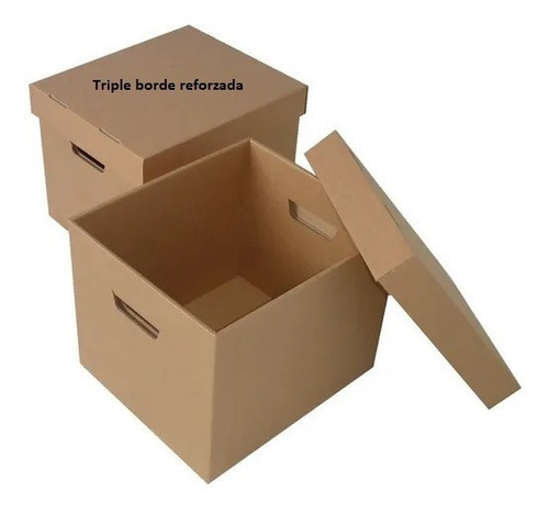 50 Caja De Cartón X300 Para Manejo Archivos Con Tapa