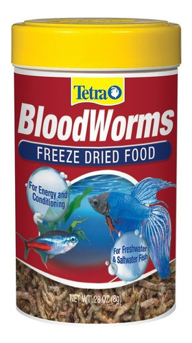 Comida Para Peces Betta Blood Worms 8g Gusano De Sangre