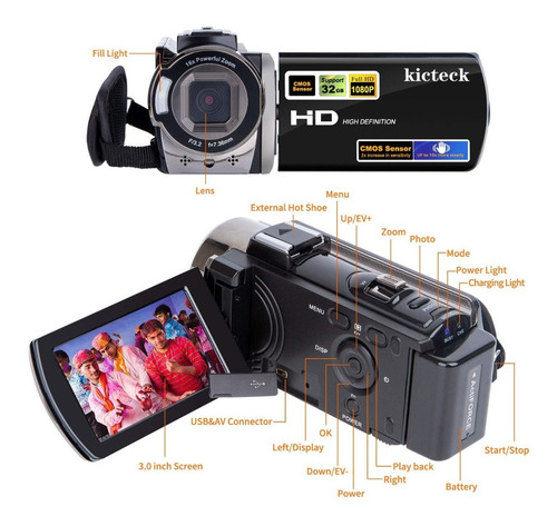 Videocamara Digital Full Hd 1080p 15fps 24mp 16x Youtube