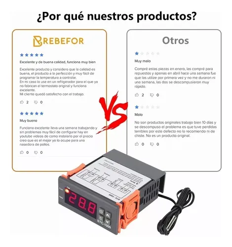 Termostato Para Incubadoras Control De Temperatura Stc 1000