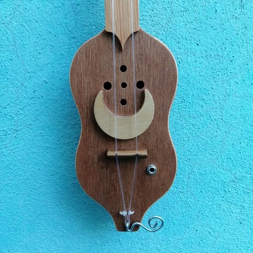 Rabelito Huasteco Electroacústico Con Estuche Marrón Claro