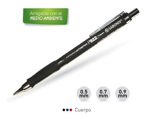 Portamina Retractil 05 O 07 Sabonis P922 + 3 Tubos De Minas