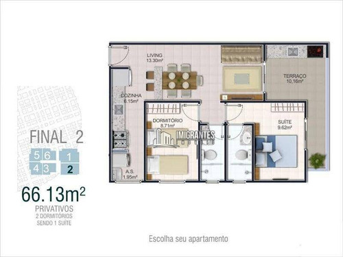 Imagem 2 de 11 de Apartamento De 2 Dormitórios Na Vila Mirim, Em Praia Grande - Ap0082