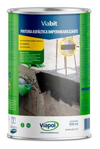 Viabit Pintura Asfáltica Lata 900ml - Viapol