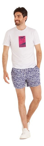 Short Macowens Estampado Azul 079207709001-pr