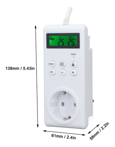 Tomada De Termostato Sem Fio Programável Automática