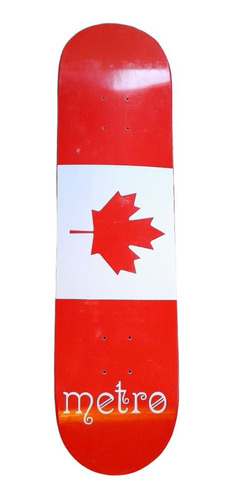 Tabla De Skate Metro Skateboard Modelo Canadian Green 8.0