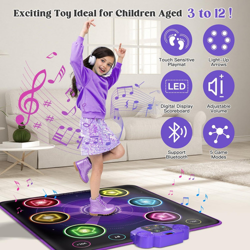 Tapete De Baile Para Niños De 3 A 12 Años, Tapete De Baile