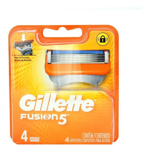 Cartuchos Gillette Fusion 5 X 4 Repuestos 5 Hojas