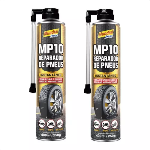 Kit 2x Reparador De Pneu Furado Spray Instantâneo Carro Moto