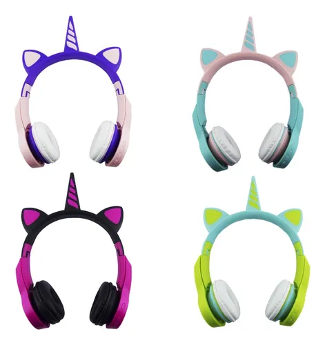 comprar Audifonos Bluetooth Diseño Unicornio Luces Recargable