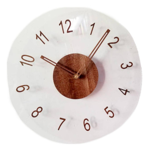 Reloj De Pared Decorativo Diámetro 11,81 Número 12 Marrón