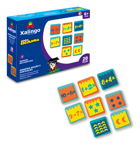 Juego De Memoria De Suma Y Resta 20 Piezas Xalingo