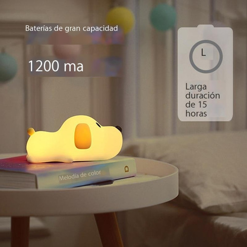 Luz Nocturna For Cachorros, Lámpara De Silicona. 1