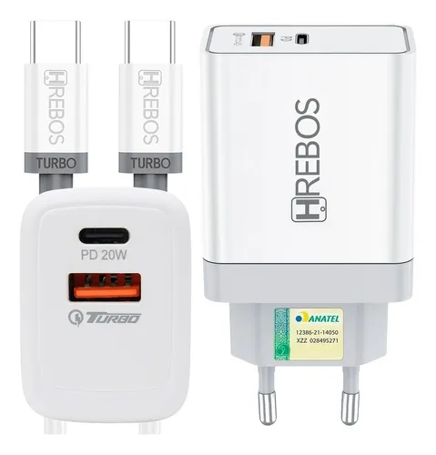 comprar Carregador Celular Premium Turbo 40w Saída Usb-c Cabo Tipo C