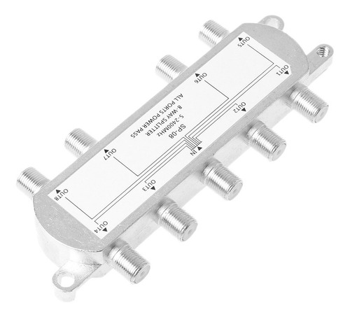 Imagen 6 de 6 de Divisor Señal De Antena 8 Way Tv Rf 5-2400mhz Satélite