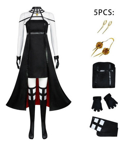 Spy×familia Yor Forger Cosplay Traje Vestido Juego Completo