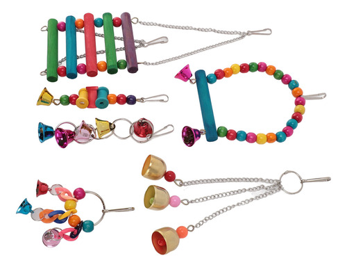 Juego De Juguetes Bird Cage Toys, Colorido Columpio Para Mas