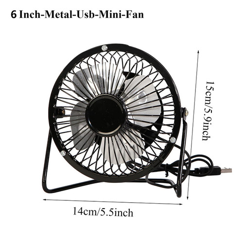 Usb Ventilador De Escritorio 6 Pulgada Metálico 1pcs