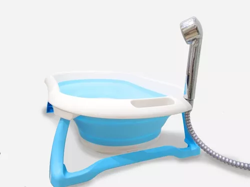 Bañera Para Bebe Love Plegable Con Patas Manijas Y Tapón