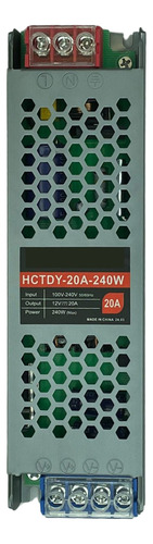 Fonte Drive Slim Chaveada Colmeia 12v 20a Bivolt 240w