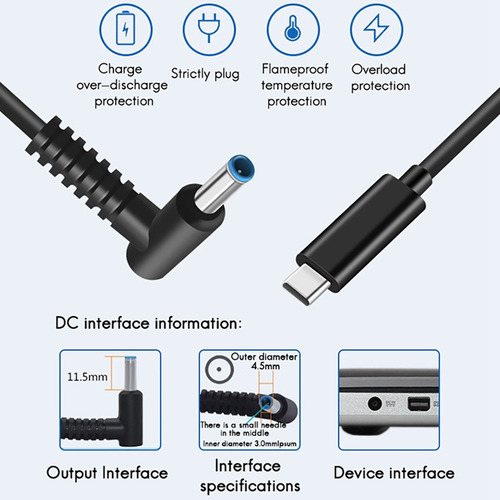 S O Cabo De Carregamento Rápido Para Laptop Pd -c É
