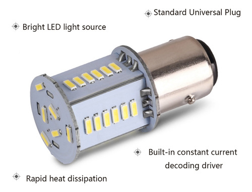 (r) Bombillas Led De Aluminio De 12 V, Color Blanco, Bombill