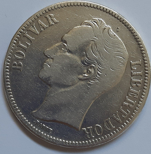 Vendo Moneda De 5 Bolívares De Plata Año 1936.