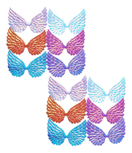 Pegatinas De Dibujos Animados Con Alas De Ángel, 12 Unidades