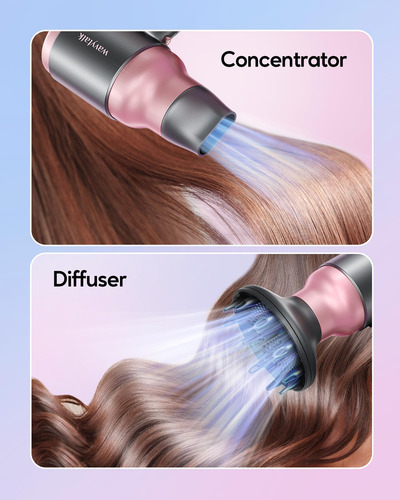 Secador De Pelo Portátil Wavytalk 1600 W Con Difusor Rosa