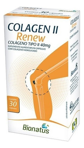 Suplemento em cápsula Bionatus  Colagen II Renew colágeno tipo ii Colagen II Renew em caixa 30 un