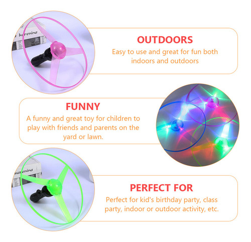 A+ Disc Launcher Toys Luminous Pull Ufo, 3 Unidades