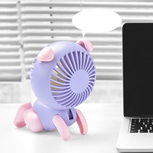Ventilador De Escritorio 3 Velocidades Viento Con Violeta