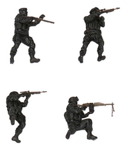 4x 1/72 Policías Figura Modelo Películas Accesorios