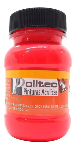 Pintura Politec Acrilica 100ml Fluorescente 800  1 Pieza