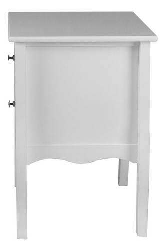 Set De 2 Veladores Dormitorio Genova 2 Cajones Blanco