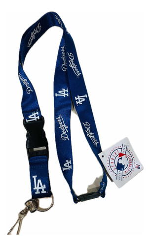 Lanyard Portagafetes Y Llaves Mlb Los Ángeles Dodgers Azul