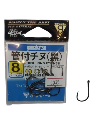 Anzuelo Gamakatsu Chinu Ring Japon Nro 8 Ideal Mosca Pacú 