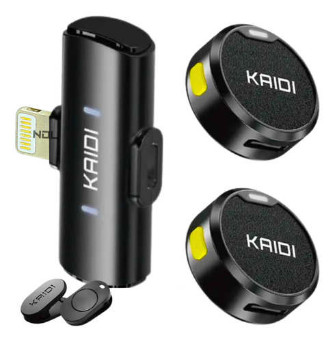 Microfone Lapela Com Imã Tipo C Anti Ruido Redondo Kaidi Cor Preto