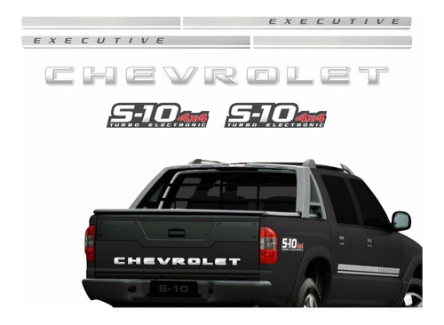 Faixa Adesivo Chevrolet S10 Executive 4x4 2011 Prata