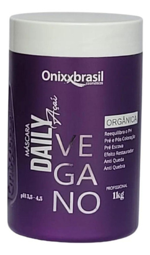 Mascara Capilar De Tratamento Daily Vegano Orgânica 1k Onixx