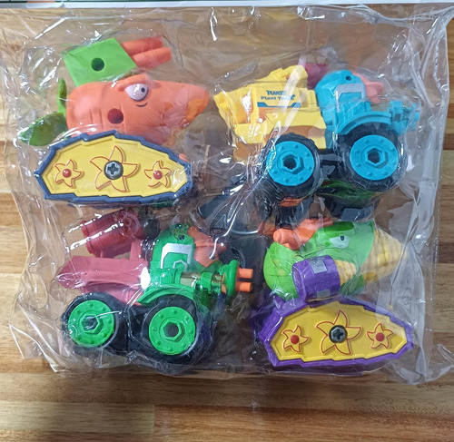 Set 4 Vehículos Para Armar Y Desarmar Autos Didácticos Vehiculos
