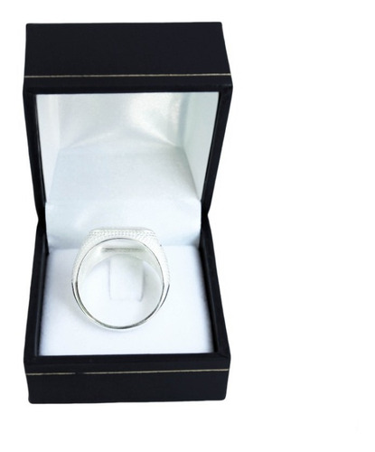 Imagen 3 de 6 de Anillo Plata Fina Con Circones Zafiro Para Hombre Z